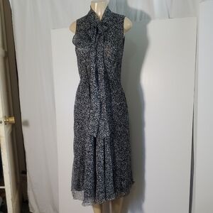 Redemption Made in Italy100% Silk Elegant Black and White Women's Dress Size 38